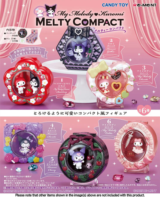 Re-Ment My Melody Kuromi Melty Compact Blind Box - 1 Random Figure - Nick Nack's Full Frontal Attack
