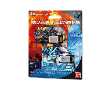 Digimon Vital Bracelet DiM Card Set Vol.01- Volcanic Beat & Blizzard Fang (Japan Import Ver.)