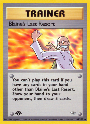 El último recurso de Blaine (105/132) [Gym Heroes 1st Edition] 