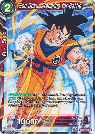 Son Goku, préparation pour la bataille [EX07-01] 