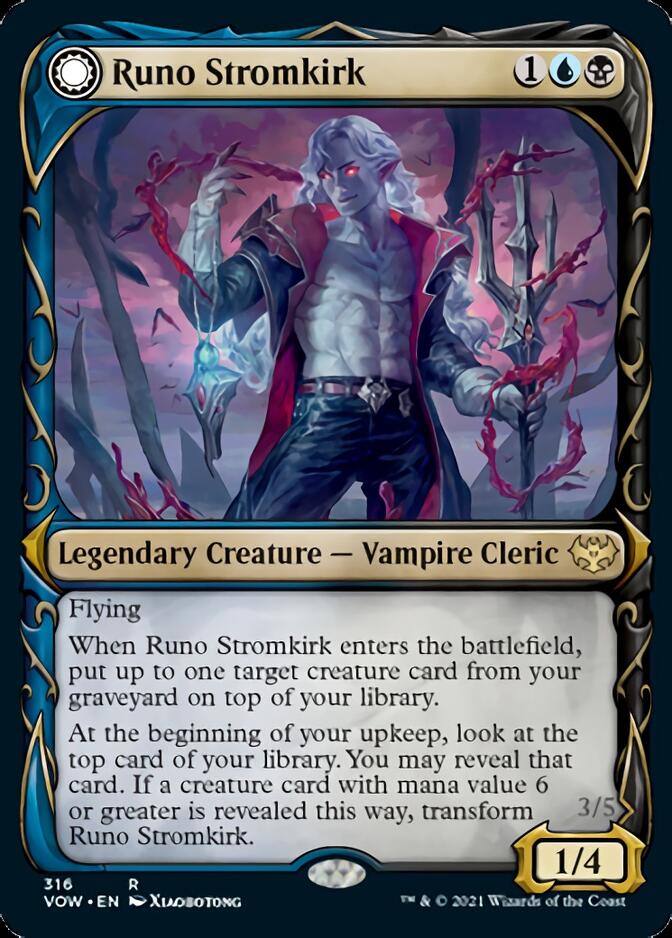 Runo Stromkirk // Krothuss, Señor de las profundidades (Marco de colmillo de exhibición) [Innistrad: Crimson Vow] 