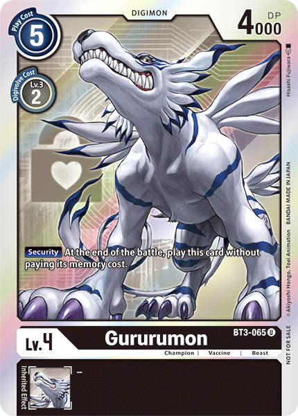 Gururumon [BT3-065] (Promotion Buy-A-Box) [Promotions spéciales de lancement Ver.1.5] 