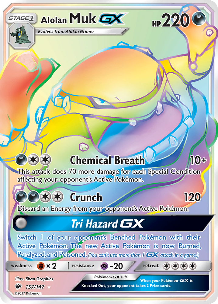 Alolan Muk GX (157/147) [Soleil et Lune : Ombres Brûlantes] 