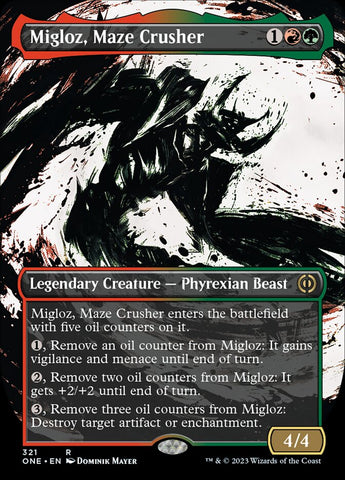 Migloz, Maze Crusher (Borderless Ichor) [Phyrexia: All Will Be One]