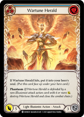 Wartune Herald (Bleu) [MON028-RF] 1ère édition Rainbow Foil 