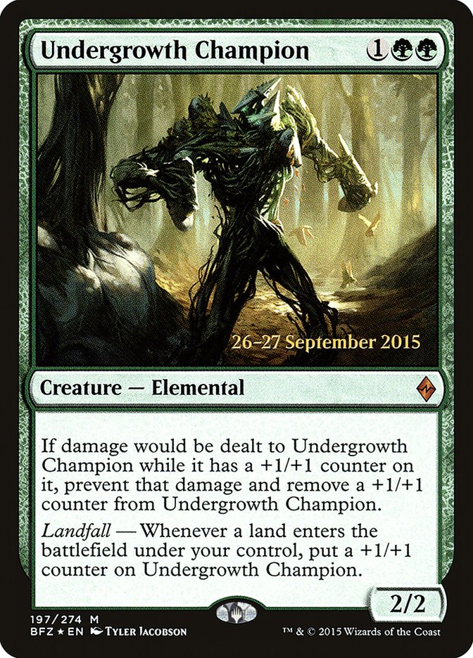 Undergrowth Champion  (Prerelease) [Battle for Zendikar Prerelease Promos]