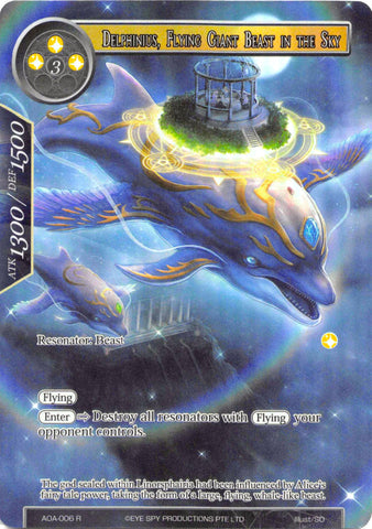 Delphinius, Flying Giant Beast in the Sky (Full Art) (AOA-006) [Awakening of the Ancients]