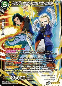 Android 17 et Android 18, Porteurs de l'Apocalypse (Super Rare) [BT13-106] 