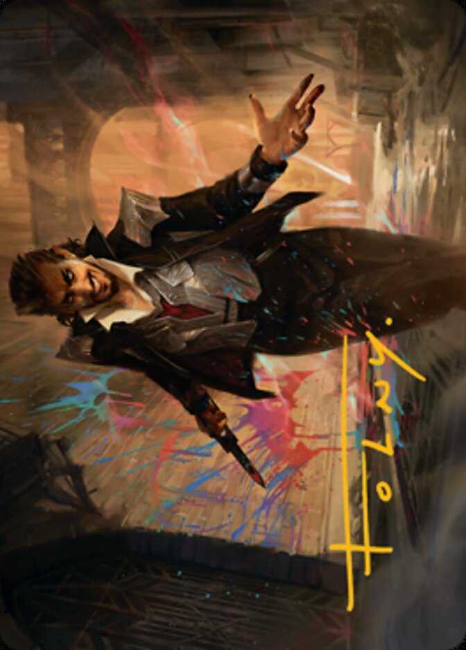 Anhelo, the Painter Art Card (Signature dorée) [Streets of New Capenna Art Series] 