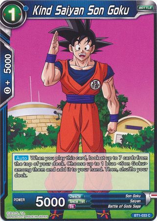 Amable Saiyan Son Goku [BT1-033] 