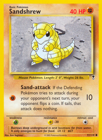 Sandshrew (91/110) [Colección legendaria] 