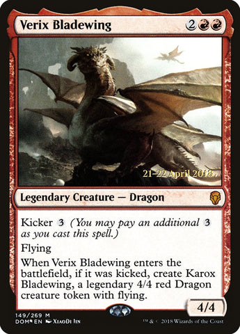 Verix Bladewing  (Prerelease) [Dominaria Prerelease Promos]