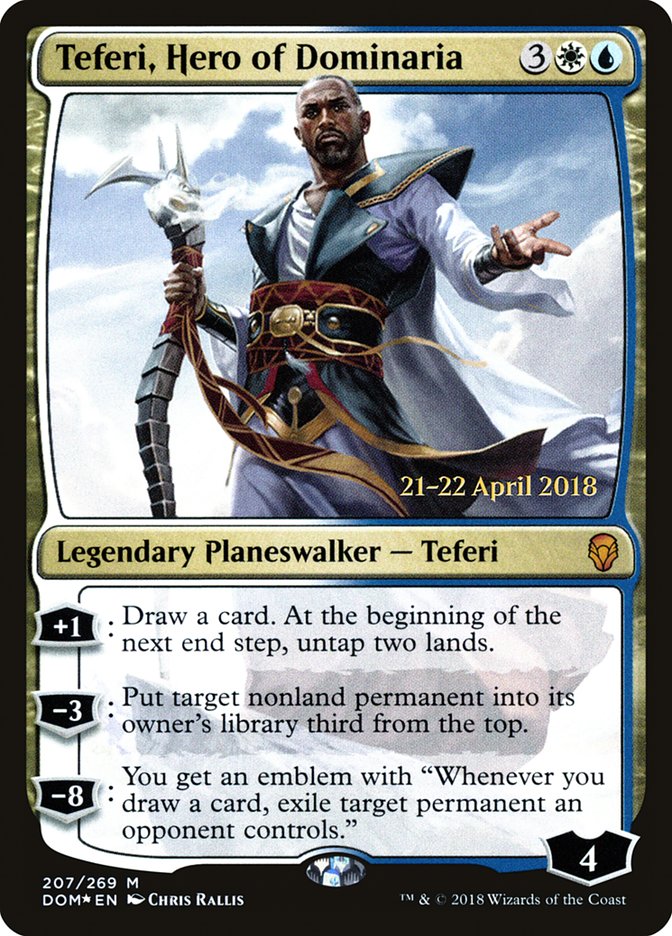 Teferi, Hero of Dominaria  (Prerelease) [Dominaria Prerelease Promos]