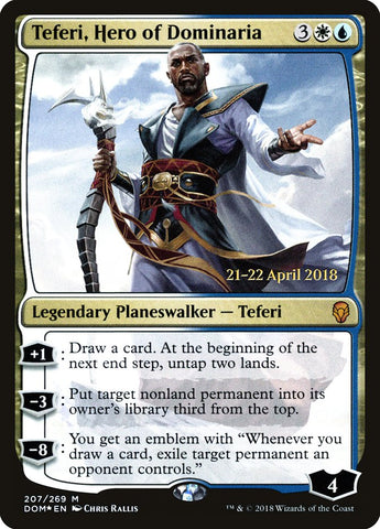 Teferi, Hero of Dominaria  (Prerelease) [Dominaria Prerelease Promos]