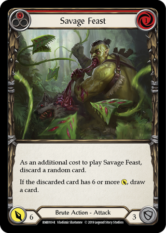 Savage Feast (Red) [RNR010-R] (Rhinar Hero Deck)  1st Edition Normal