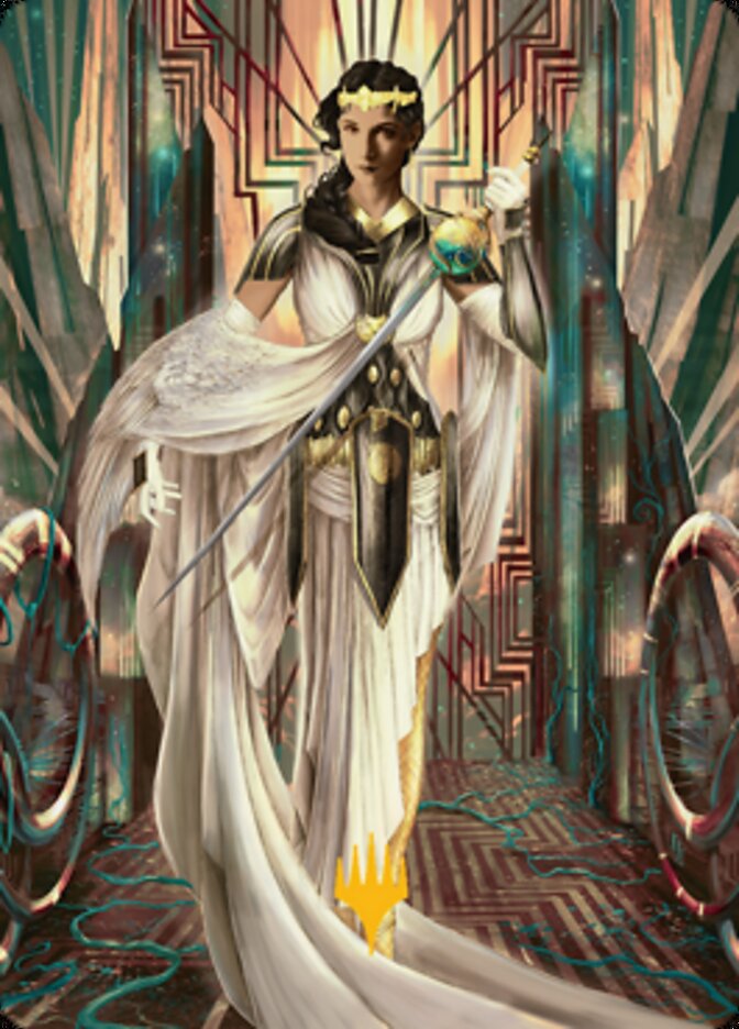 Elspeth Resplendent 2 Art Card (Signature dorée) [Streets of New Capenna Art Series] 