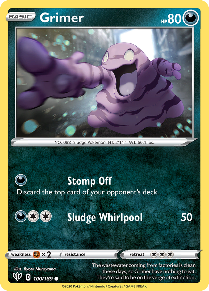 Grimer (100/189) [Espada y escudo: Oscuridad en llamas] 