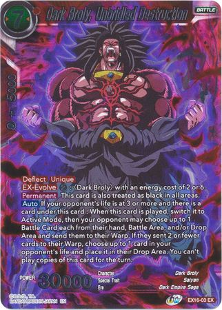 Dark Broly, Unbridled Destruction [EX16-03]