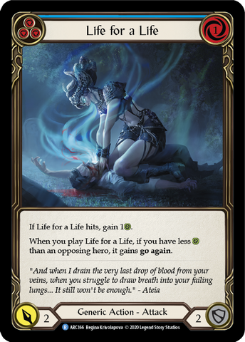 Life for a Life (Blue) [U-ARC166] Unlimited Rainbow Foil