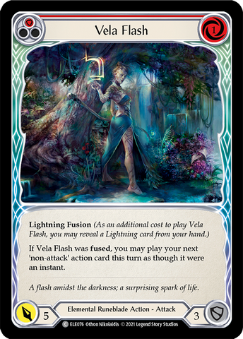 Vela Flash (Red) [ELE076] (Tales of Aria)  1st Edition Rainbow Foil