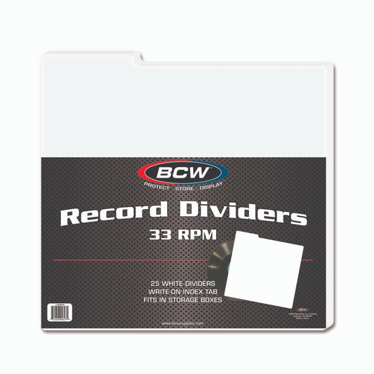 33 RPM Record Dividers - White