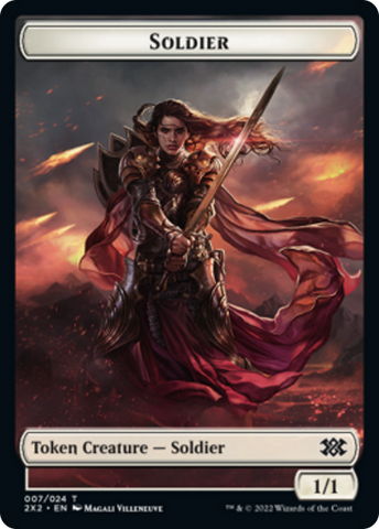 Zombie // Soldier Double-sided Token [Double Masters 2022 Tokens]