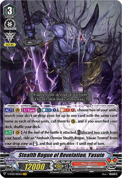 Stealth Rogue of Revelation, Yasuie (V-BT09/003EN) [Butterfly d'Moonlight]