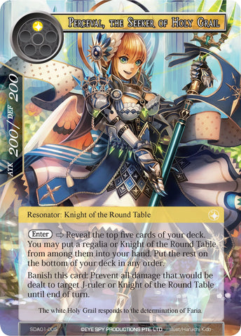 Perceval, the Seeker of Holy Grail (SDAO1-005) [Alice Origin Starter Deck]