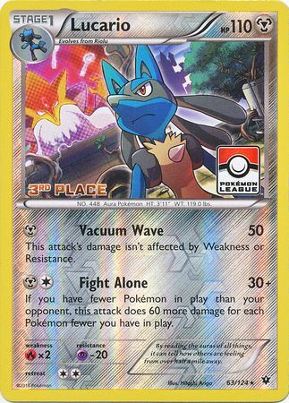 Lucario (63/124) (3er lugar de la promoción de la liga) [XY: Destinos en conflicto] 