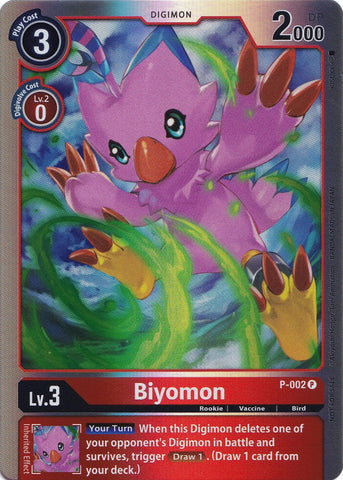 Biyomon [P-002] (Rainbow Foil) [Promotional Cards]
