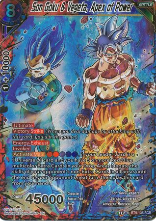 Son Goku et Vegeta, sommet du pouvoir [BT9-136] 
