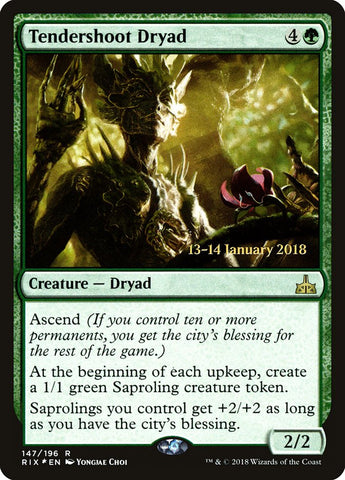 Tendershoot Dryad (Prerelease) [Rivals of Ixalan Prerelease Promos]