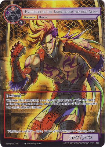 Fistfighter of the Underground Fighting Arena (Full Art) (NWE-067 N) [A New World Emerges]