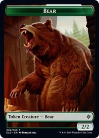 Bear // Food (17) Double-sided Token [Throne of Eldraine Tokens]