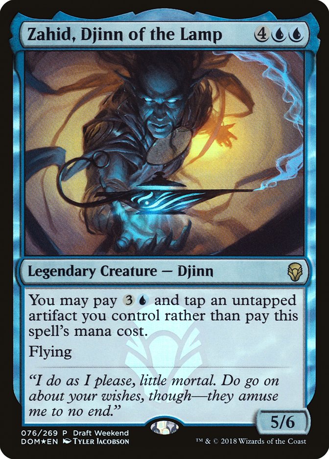 Zahid, Djinn de la Lampe (Draft Weekend) [Dominaria Promos] 