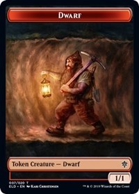 Dwarf // Food (16) Double-sided Token [Throne of Eldraine Tokens]