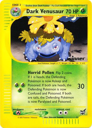 Dark Venusaur (7) (Ganador) [Lo mejor de las promociones] 