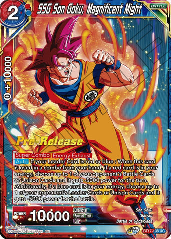 SSG Son Goku, Magnificent Might (BT17-138) [Promociones de presentación de Ultimate Squad] 