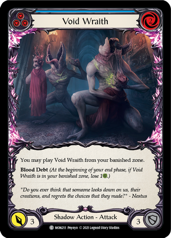 Void Wraith (Bleu) [MON211-RF] 1ère édition Rainbow Foil