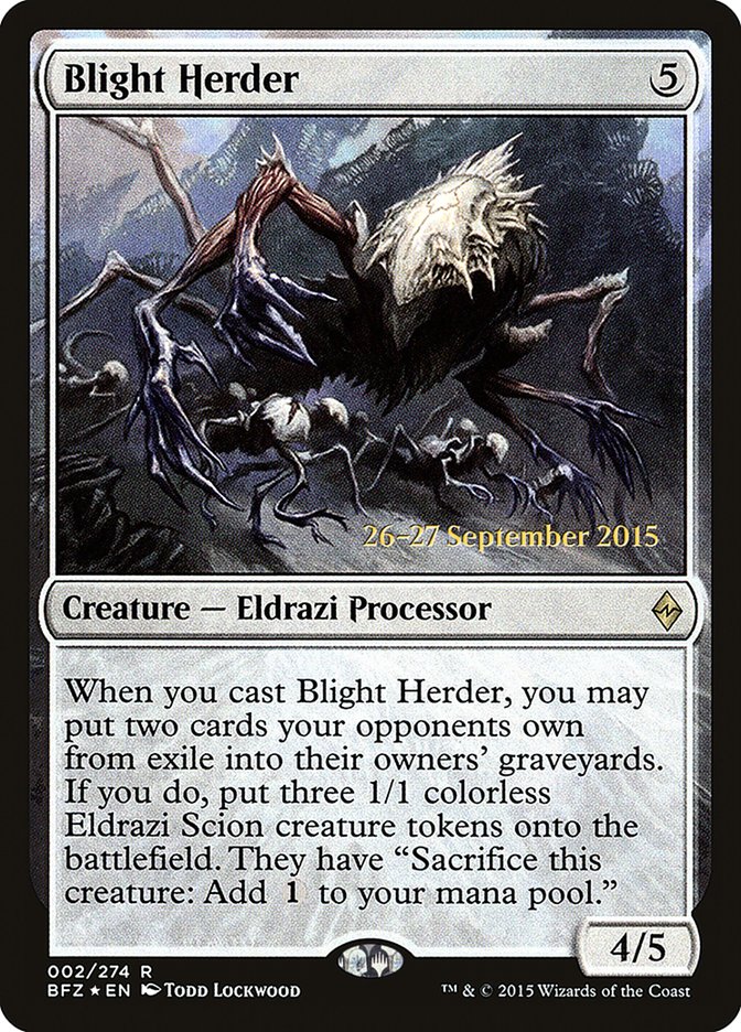 Blight Herder  (Prerelease) [Battle for Zendikar Prerelease Promos]