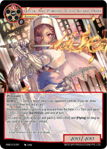 Cecilia, Fire Punisher of the Solaris Order (NWE-012 SR) [A New World Emerges]