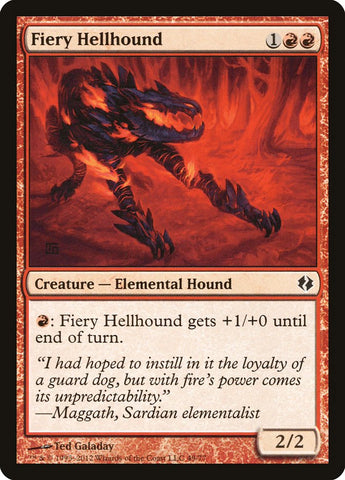 Fiery Hellhound [Duel Decks: Venser contre Koth] 