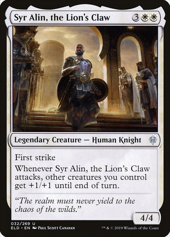 Syr Alin, la Garra del León [Trono de Eldraine]