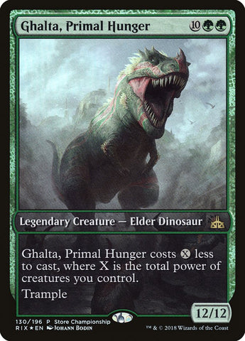 Ghalta, Primal Hunger (Store Championship) (Extended) [Rivals of Ixalan Promos]