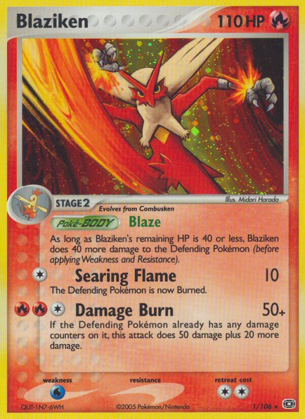 Blaziken (1/106) (Thème Deck Exclusif) [EX: Emerald] 