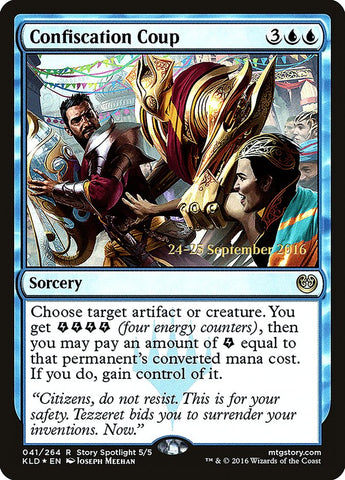 Confiscation Coup  (Prerelease) [Kaladesh Prerelease Promos]