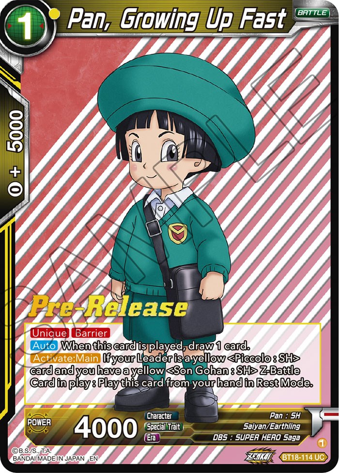 Pan, Growing Up Fast (BT18-114) [Promociones preliminares de Dawn of the Z-Legends] 