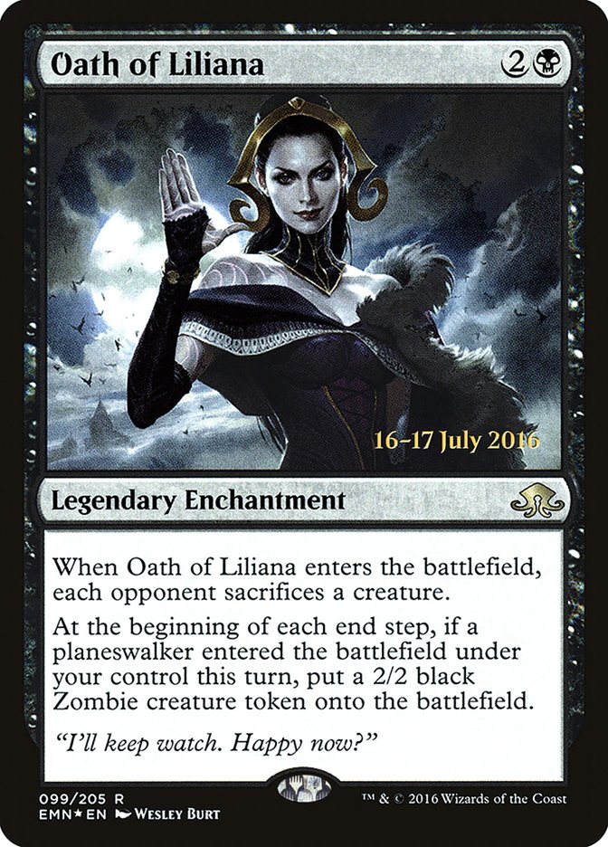 Oath of Liliana  (Prerelease) [Eldritch Moon Prerelease Promos]