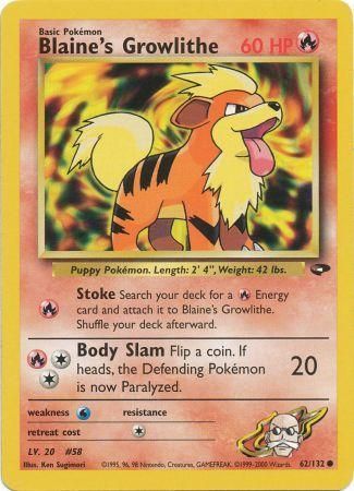 Growlithe de Blaine (62/132) [Défi Gym] 