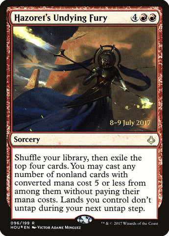 Hazoret's Undying Fury  (Prerelease) [Hour of Devastation Prerelease Promos]